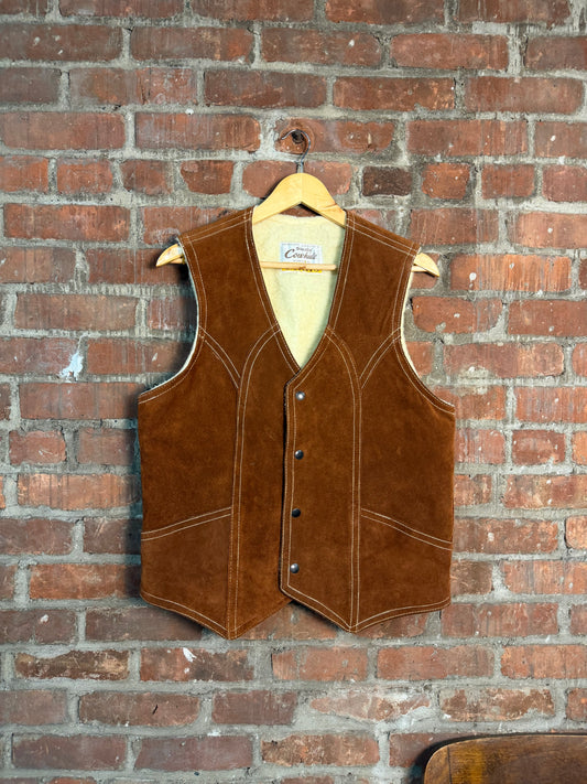 Vintage 1970s Grais Suede Leather Cowhide Vest
