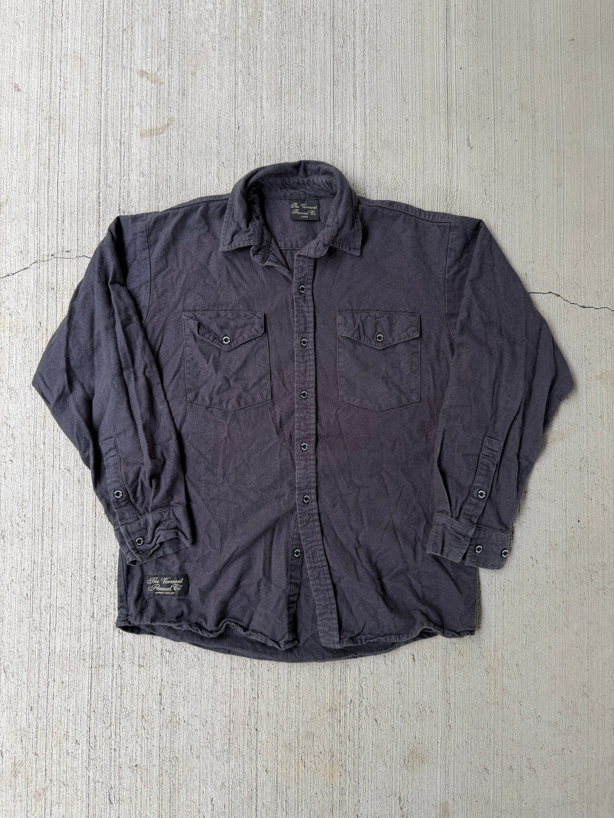 Vintage 1990s Vermont Flannel Co. Charcoal Shirt