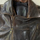 Vintage 90s Faded Leather Biker Jacket