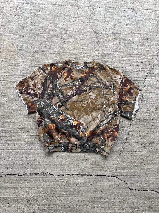 Camo Sleeve Cut Crewneck