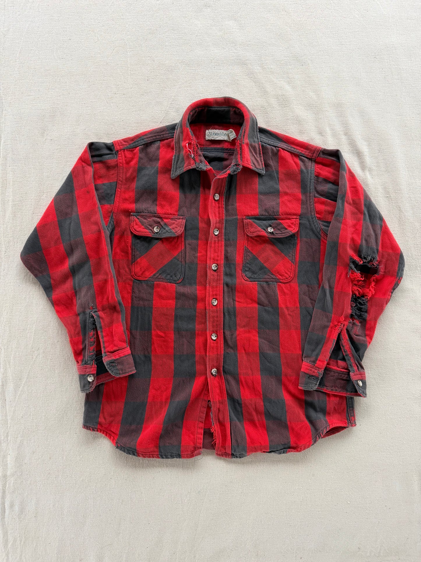 Vintage 90s St. John’s Bay Distressed Flannel