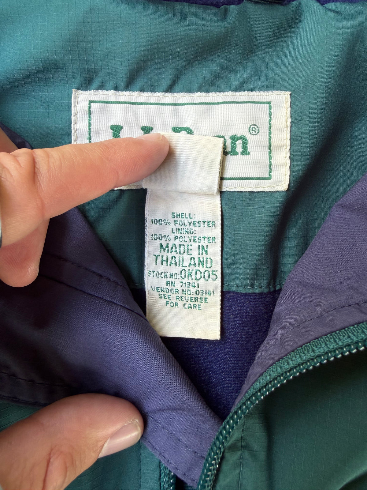 Vintage 1990s L.L. Bean Lined Lightweight Jacket