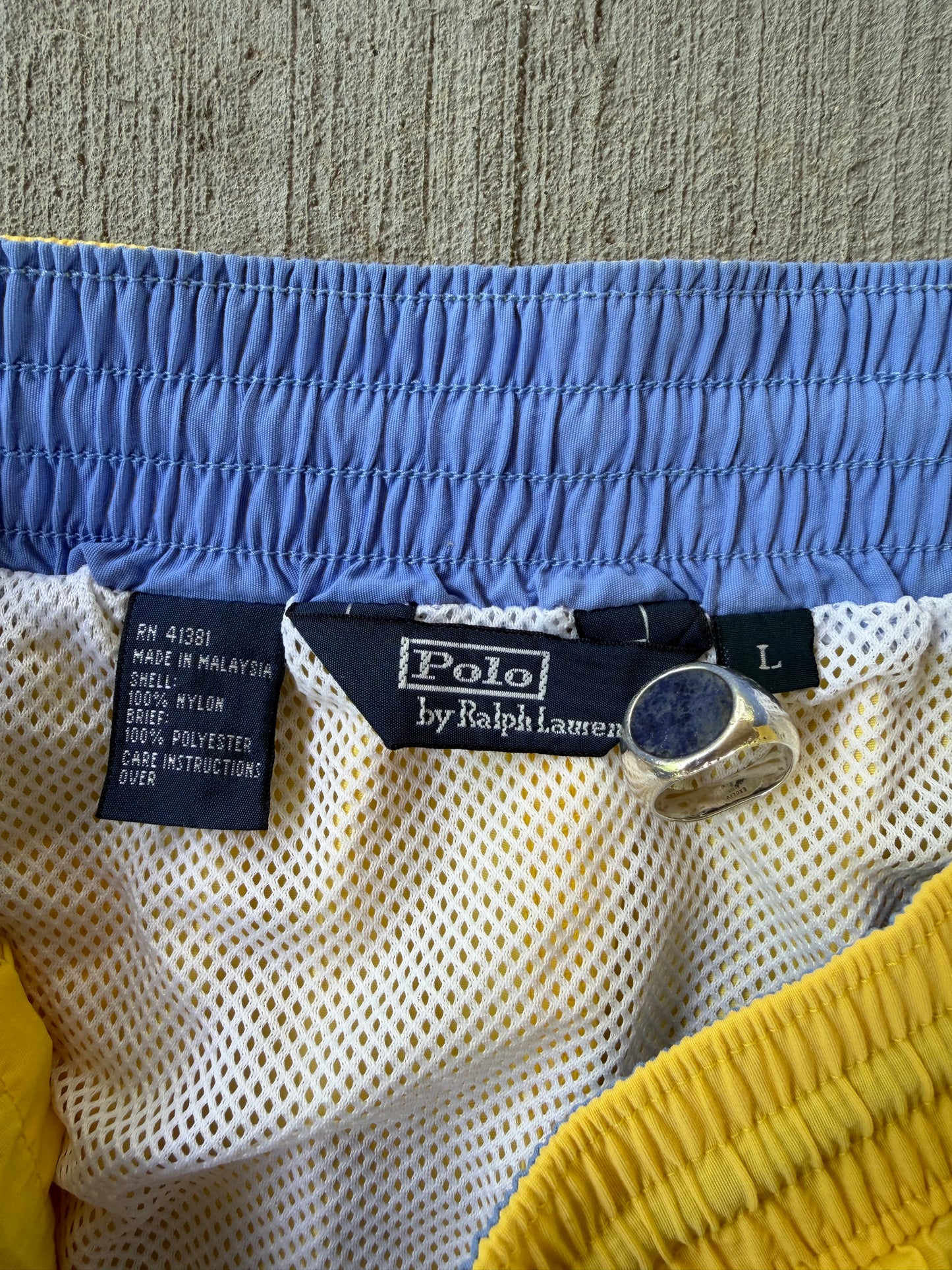 Vintage Polo Ralph Lauren Yellow Swim Trunks