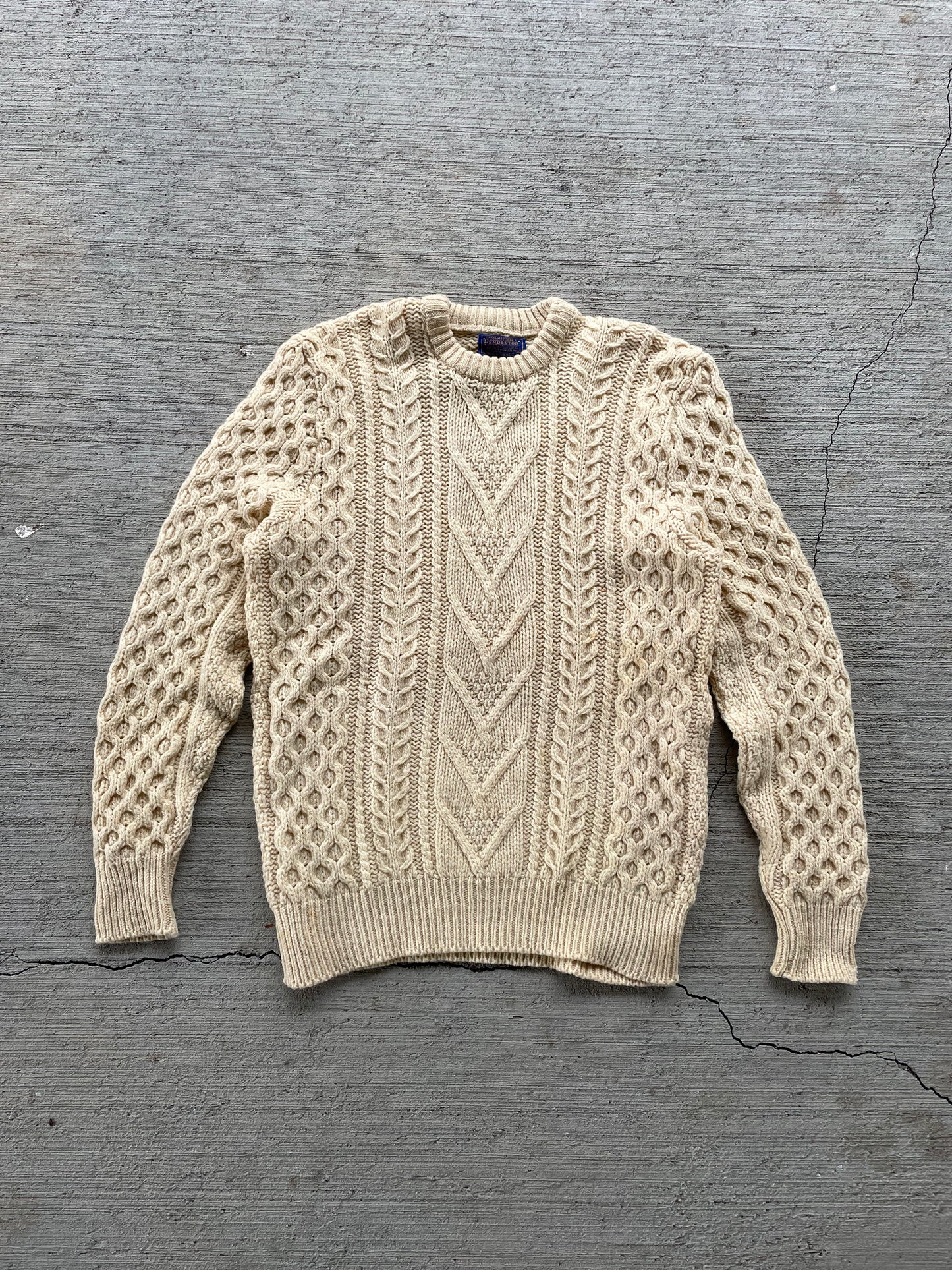 80s Pendleton Cable-knit Sweater