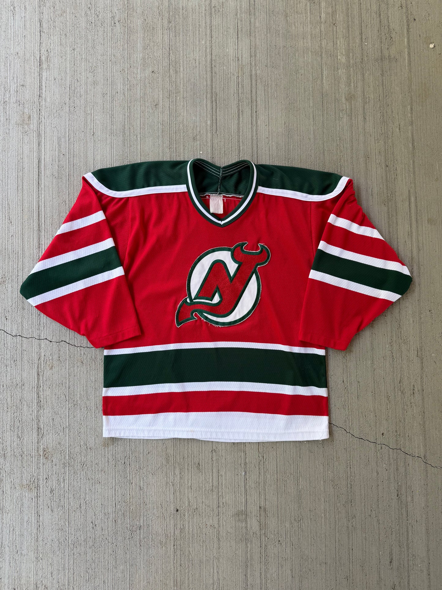 Vintage 80s New Jersey Devils CCM Hockey Jersey