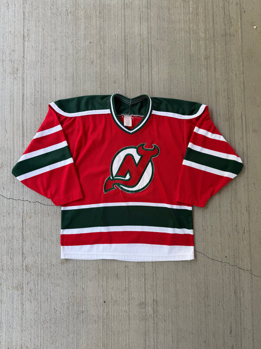 Vintage 80s New Jersey Devils CCM Hockey Jersey