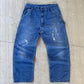 Vintage 80s Roebucks Carpenter Painted Jeans