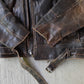 Vintage 90s Faded Leather Biker Jacket