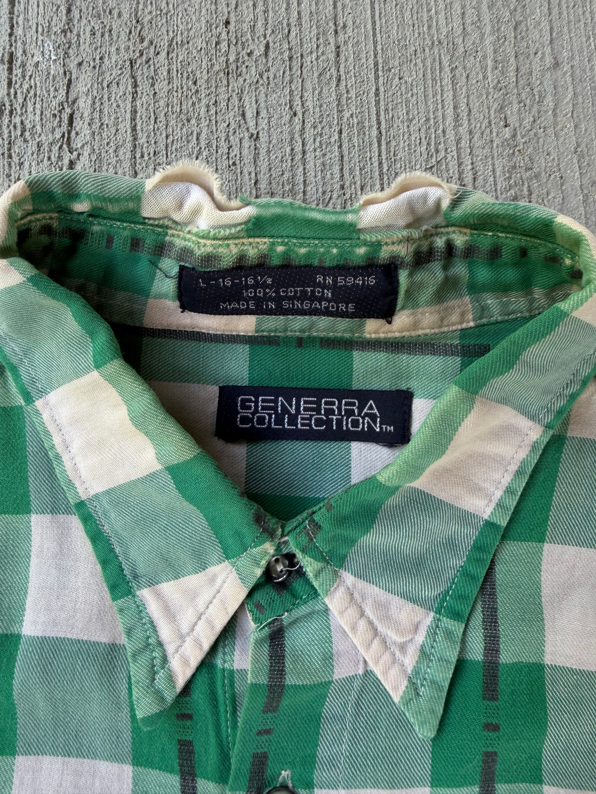 Vintage 1980s Generra Thrashed Cotton Button Up