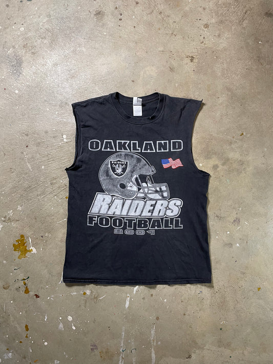 2001 Oakland Raiders Cut Off Shirt