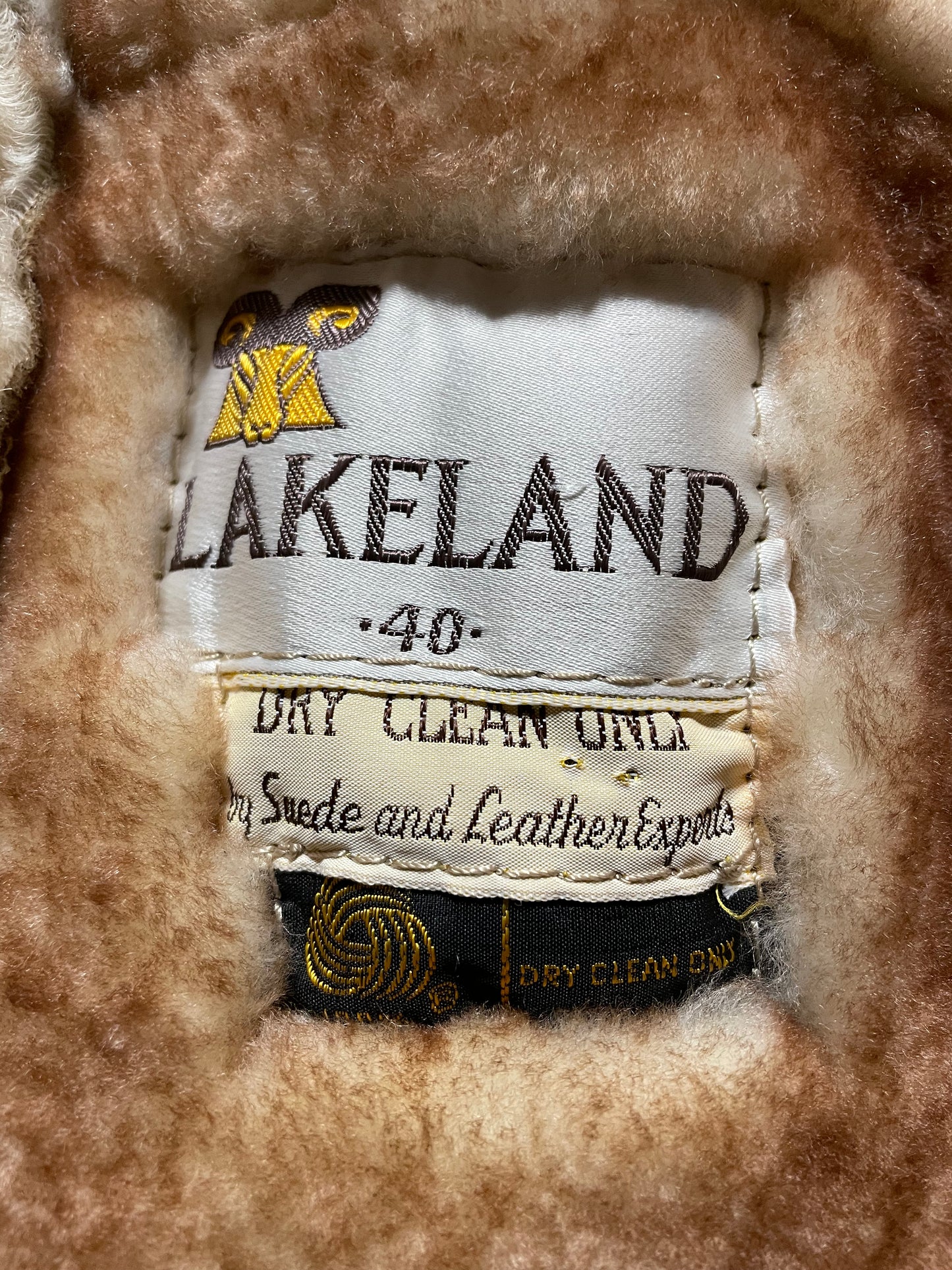 Vintage 60s/70s Lakeland Shearling Sheepskin Wool Coat