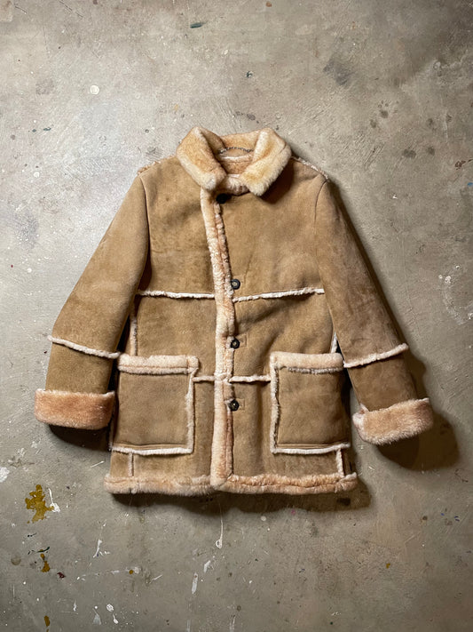 Vintage 60s/70s Lakeland Shearling Sheepskin Wool Coat