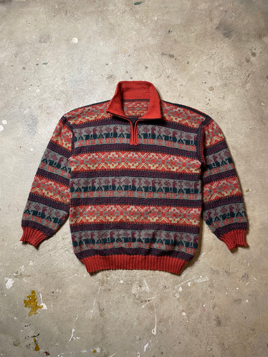 Vintage Acrylic/Wool Llama Sweater