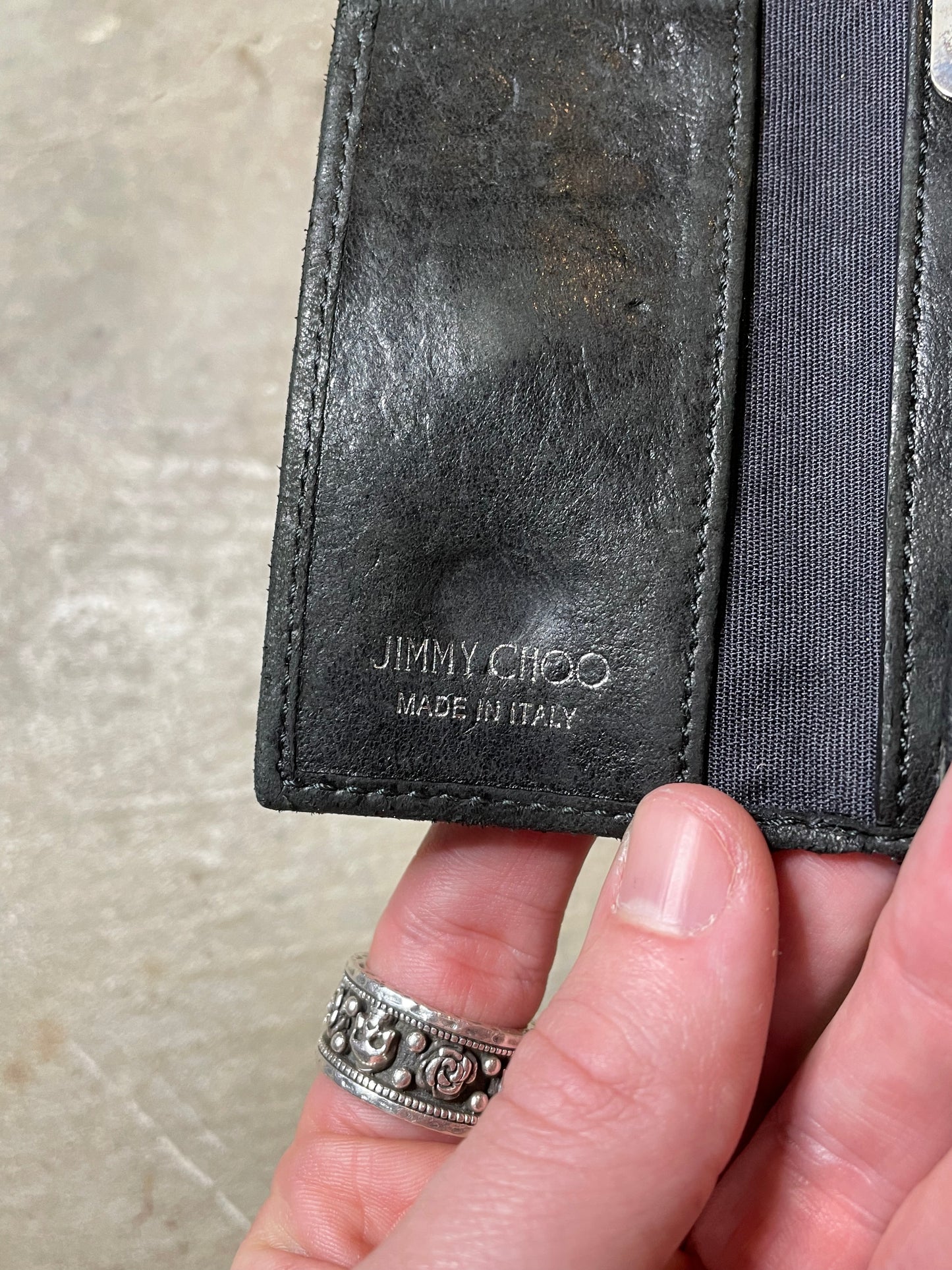 Jimmy Choo Neptune Leather Key Holder/Wallet